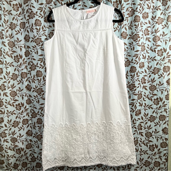 NWT Fresh Produce White Eyelet Lace Dress Sz Small - Picture 1 of 7